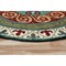 Homeroots 5 ft. Round Red & Sage Medallion Area Rug 396265 - alternate 4